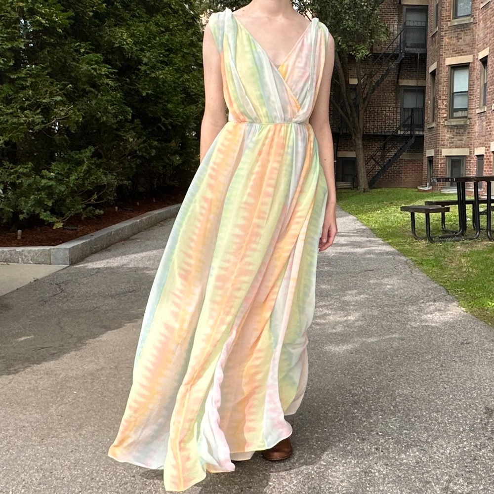 Anthropologie LIL pastel gorgeous maxi dress, 4. - Picture 5 of 14